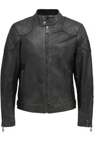 Belstaff Heren, Jassen, Zwart, Maat: S Leer