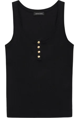 ANINE BING Dames, Tops, Zwart, Maat: L