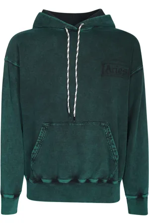 ARIES Heren, Sweatshirts & Hoodies, Groen, Maat: XS Katoen