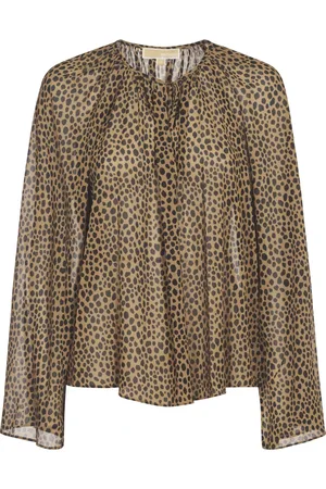 Michael Kors Dames, Blouses & Shirts, Bruin, Maat: S Poliester
