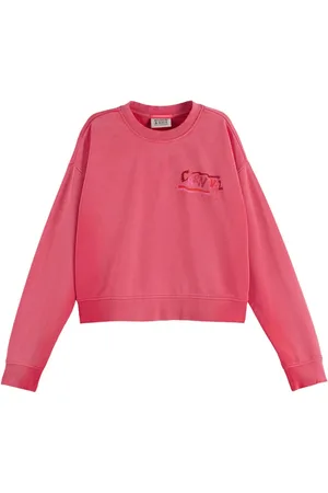 Scotch&Soda Dames, Sweatshirts & Hoodies, Rood, Maat: M Katoen