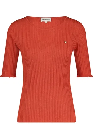 Fabienne Chapot Dames, Truien, Oranje, Maat: S Nylon