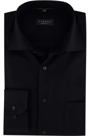 ETERNA Heren, Overhemden, Zwart, Maat: 3XL