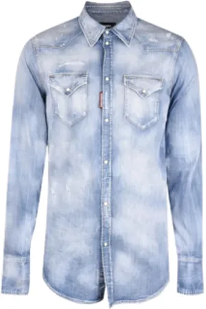 Dsquared2 Heren, Overhemden, Blauw, Maat: M Denim