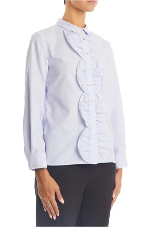 Alessia Santi Dames, Blouses & Shirts, Blauw, Maat: XS