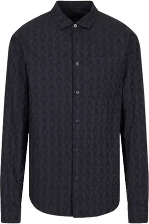 Armani Exchange Heren, Overhemden, Blauw, Maat: M Katoen