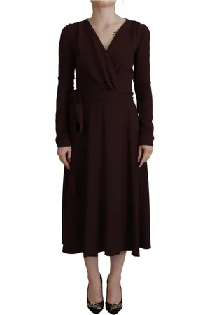 Dolce & Gabbana Dames, Jurken, Bruin, Maat: L Viscose