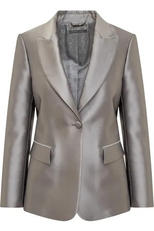 Alberta Ferretti Dames, Jassen, Grijs, Maat: S Zijde