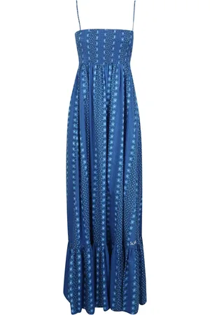 MC2 SAINT BARTH Dames, Jurken, Blauw, Maat: M Katoen
