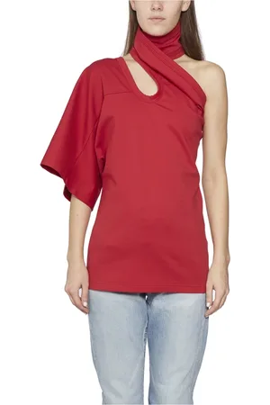AMBUSH Dames, Blouses & Shirts, Rood, Maat: S Katoen