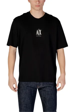 Armani Exchange Heren, Tops, Zwart, Maat: M Katoen