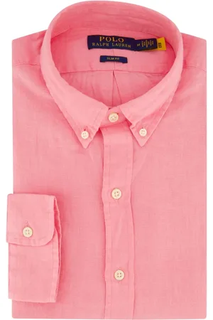 Ralph Lauren Heren, Overhemden, Roze, Maat: 2XL Linnen