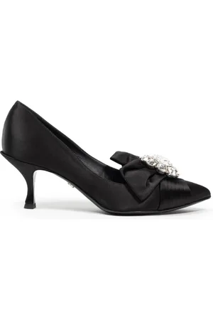 Dolce & Gabbana Dames, Schoenen, Zwart, Maat: 38 1/2 EU Satijn
