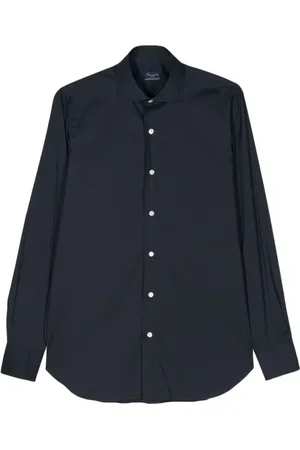 Finamore Heren, Overhemden, Blauw, Maat: S Katoen