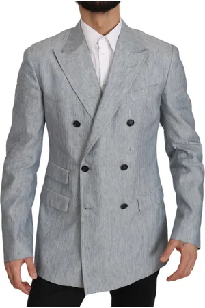 Dolce & Gabbana Heren, Jassen, Blauw, Maat: M Linnen