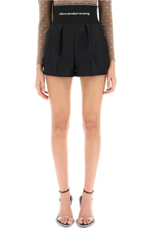 Alexander Wang Dames, Korte broeken, Zwart, Maat: 2XS Katoen