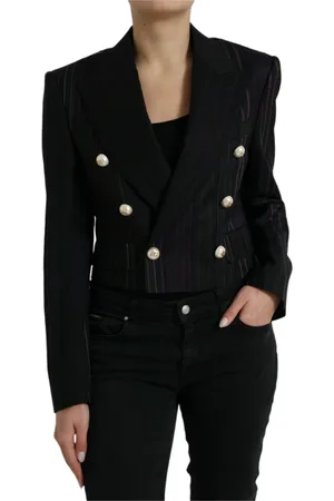 Dolce & Gabbana Dames, Jassen, Zwart, Maat: XS Wol