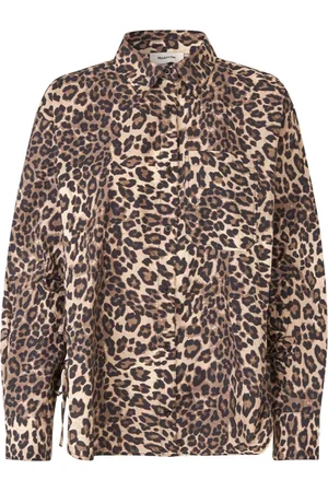 Modstrom Dames, Blouses & Shirts, Bruin, Maat: S Katoen