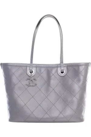 CHANEL Dames, Pre-owned, Grijs, Maat: ONE Size Leer