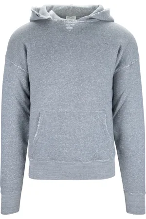Saint Laurent Heren, Sweatshirts & Hoodies, Grijs, Maat: M Katoen