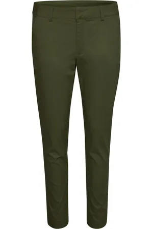 Kaffe Dames, Broeken, Groen, Maat: XL