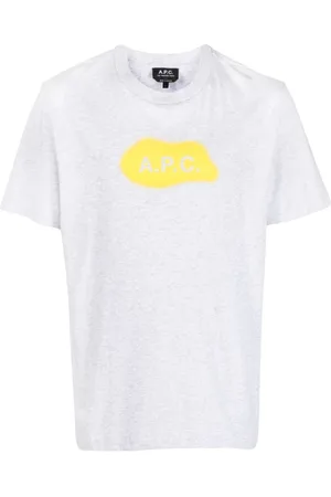 A.P.C. Heren, Tops, Grijs, Maat: M Katoen