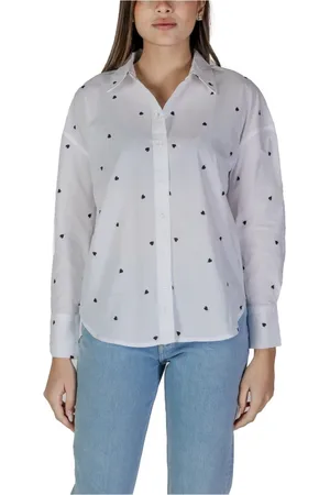 JACQUELINE DE YONG Dames, Blouses & Shirts, Wit, Maat: XS Katoen