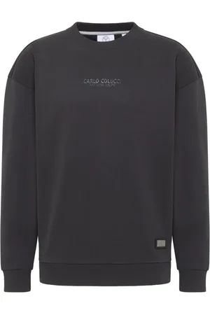 Carlo Colucci Heren, Sweatshirts & Hoodies, Zwart, Maat: L Katoen