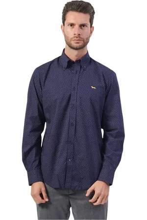HARMONT&BLAINE Heren, Overhemden, Blauw, Maat: 2XL Katoen