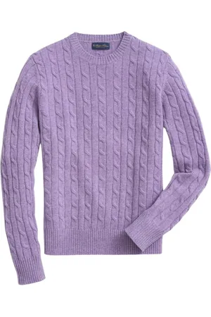 Brooks Brothers Heren, Truien, Paars, Maat: XL Wol