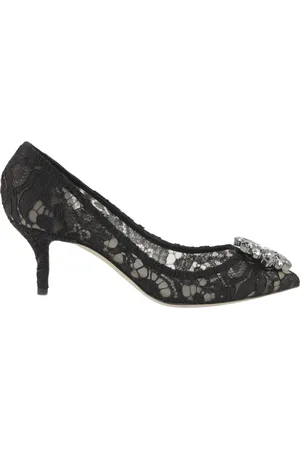 Dolce & Gabbana Dames, Schoenen, Zwart, Maat: 38 EU Katoen