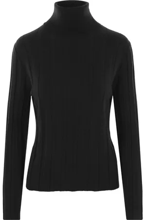 Allude Dames, Truien, Zwart, Maat: L Wol
