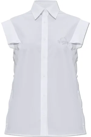 Moschino Dames, Blouses & Shirts, Wit, Maat: S Katoen