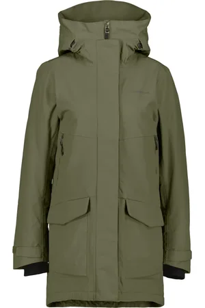 Didriksons Dames, Mantels, Groen, Maat: 5XL Polyamide