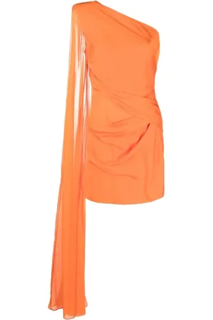 Roland Mouret Dames, Jurken, Oranje, Maat: XS Zijde
