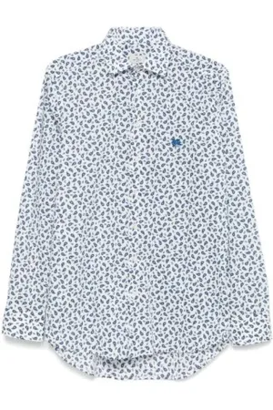 Etro Heren, Overhemden, Blauw, Maat: M Katoen