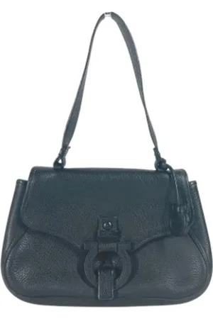 Salvatore Ferragamo Dames, Pre-owned, Blauw, Maat: ONE Size Leer