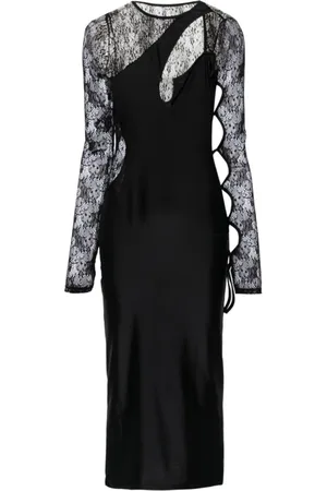 VERSACE Dames, Jurken, Zwart, Maat: XS Polyamide
