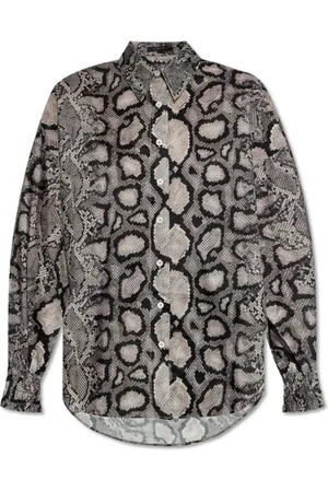 AllSaints Dames, Blouses & Shirts, Grijs, Maat: 2XS Poliester