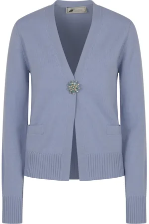 BLUMARINE Dames, Truien, Blauw, Maat: L Wol