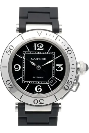 Cartier Heren, Pre-owned, Zwart, Maat: ONE Size