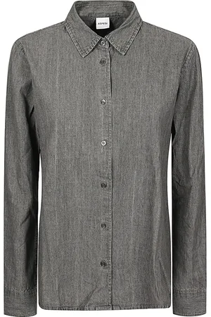 Aspesi Dames, Blouses & Shirts, Grijs, Maat: M