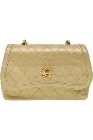 CHANEL Dames, Pre-owned, Geel, Maat: ONE Size Leer