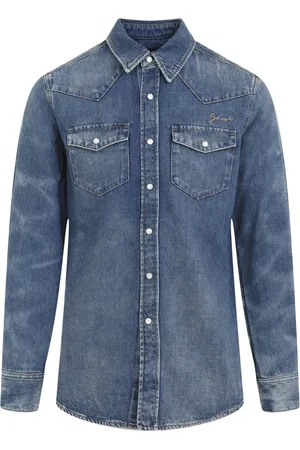 Givenchy Heren, Overhemden, Blauw, Maat: S Denim