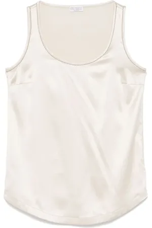 Brunello Cucinelli Dames, Tops, Wit, Maat: M Zijde
