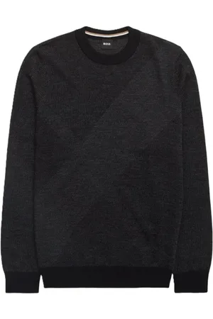 HUGO BOSS Heren, Truien, Zwart, Maat: 2XL Wol