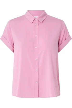 Samsøe Samsøe Dames, Blouses & Shirts, Roze, Maat: M Katoen