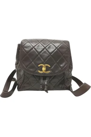 CHANEL Dames, Pre-owned, Bruin, Maat: ONE Size Leer