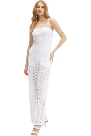 Guess Dames, Jumpsuits & Playsuits, Wit, Maat: M Poliester