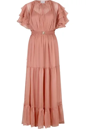 Dante 6 Dames, Jurken, Rood, Maat: L Chiffon